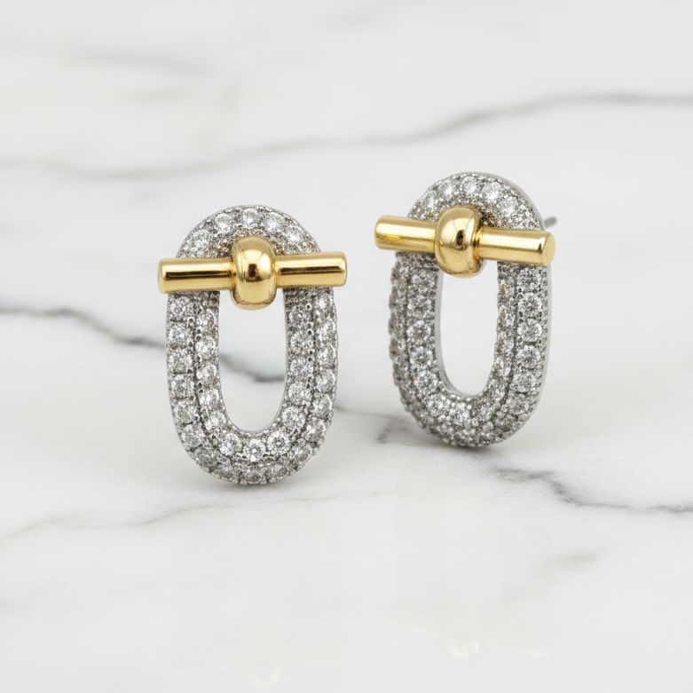 CZ Pig Nose Post Earring