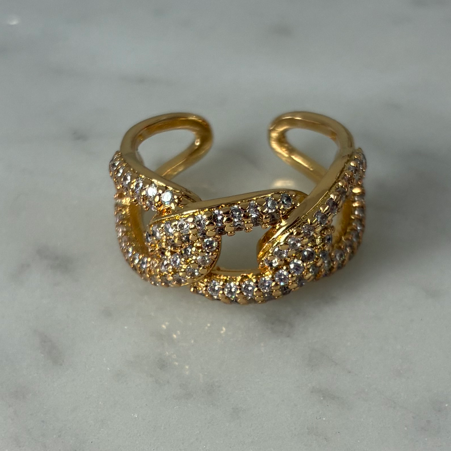 Locking Circles CZ Ring