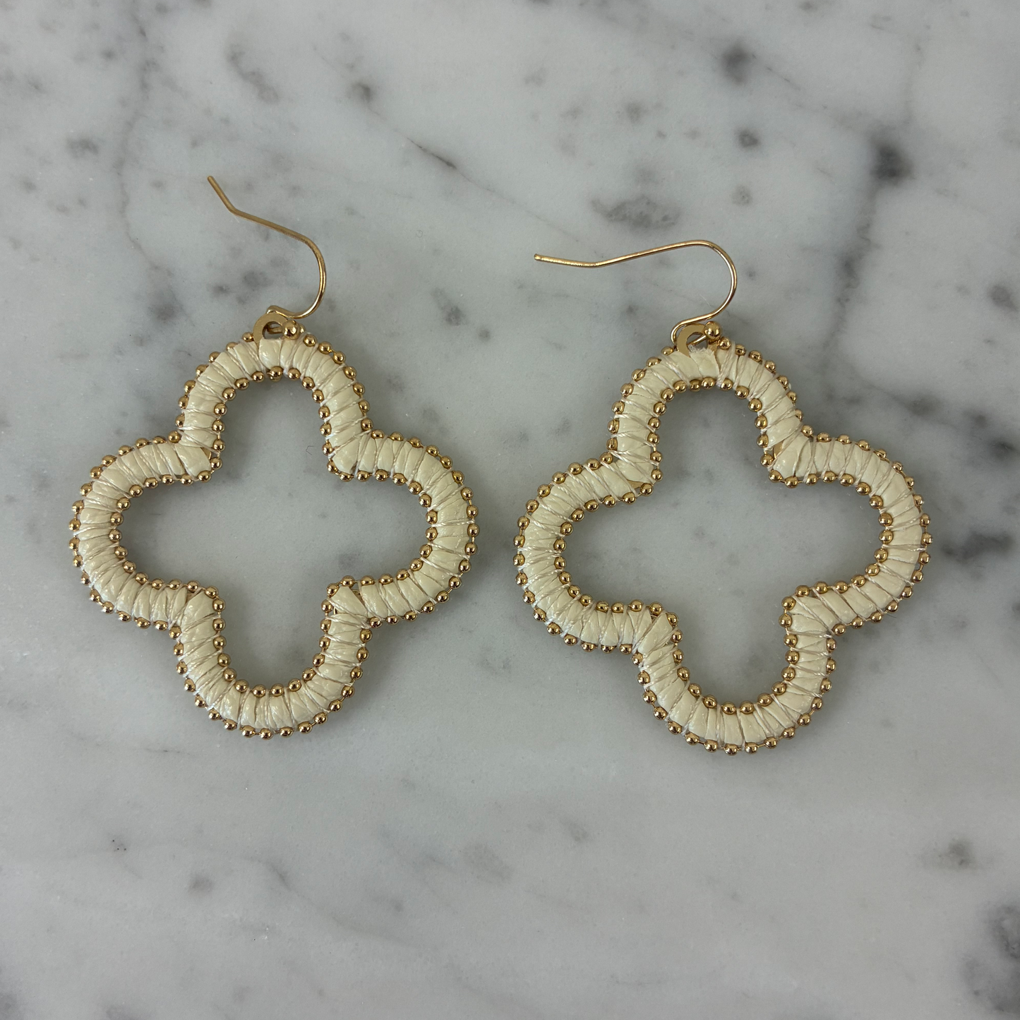 Clover Thread Gold Earring