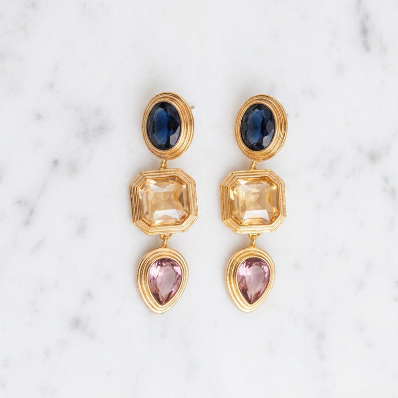 Rough Sketch Ooh & Aah multi-shape dangle earring with abstract geometric design