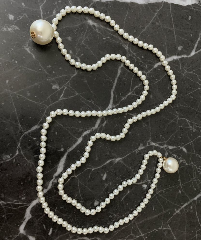 Pom Pom Pearl Necklace