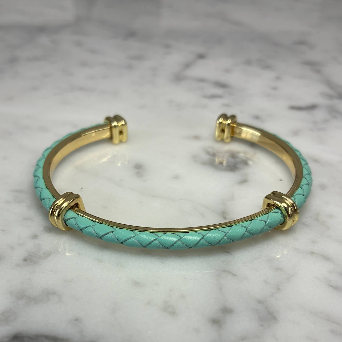 Leather Braided Cuff Bangle