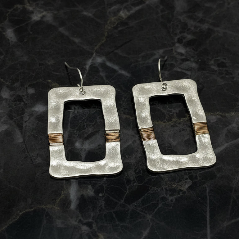 Open Rectangle Earring