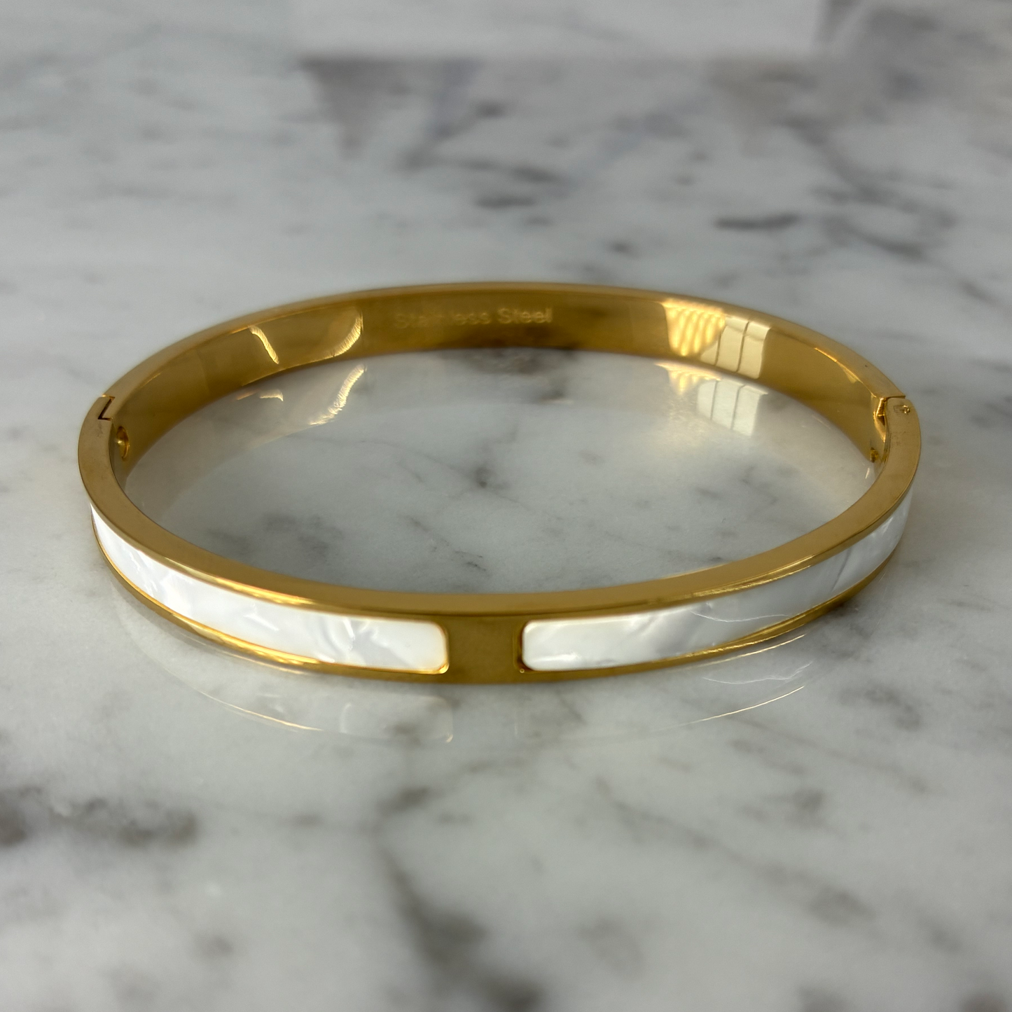 MOP Gold Bangle