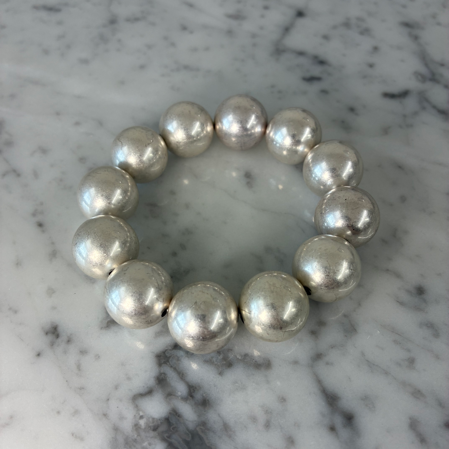 Silvertone Ball Bracelet