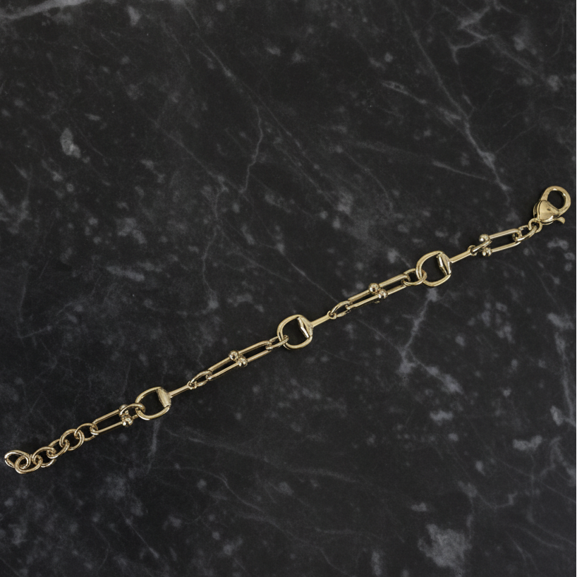 Gold Links and Horse Bit Bracelet