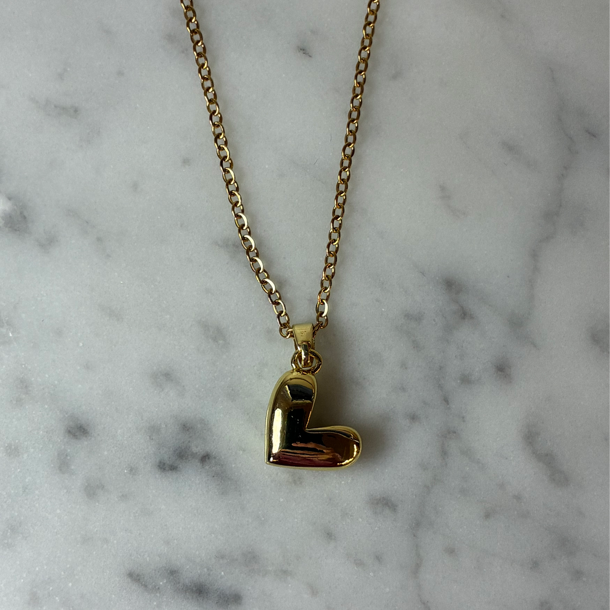 Bubble Heart SSteel Necklace