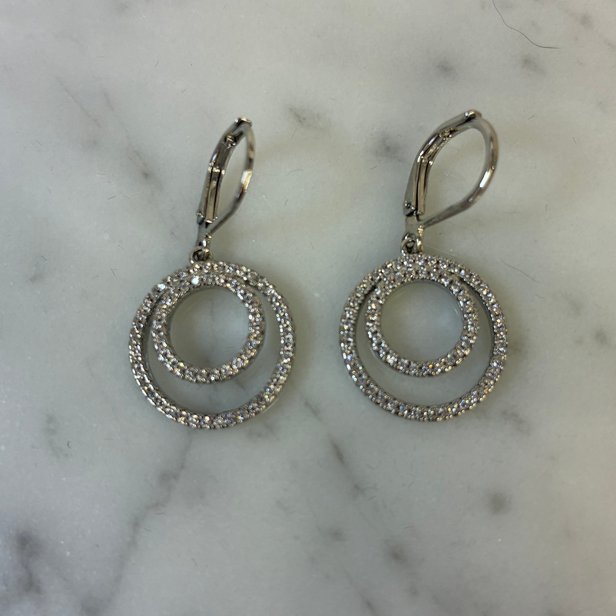 CZ Circle Dangle Earring