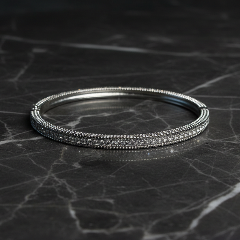 Narrow CZ Line Bracelet