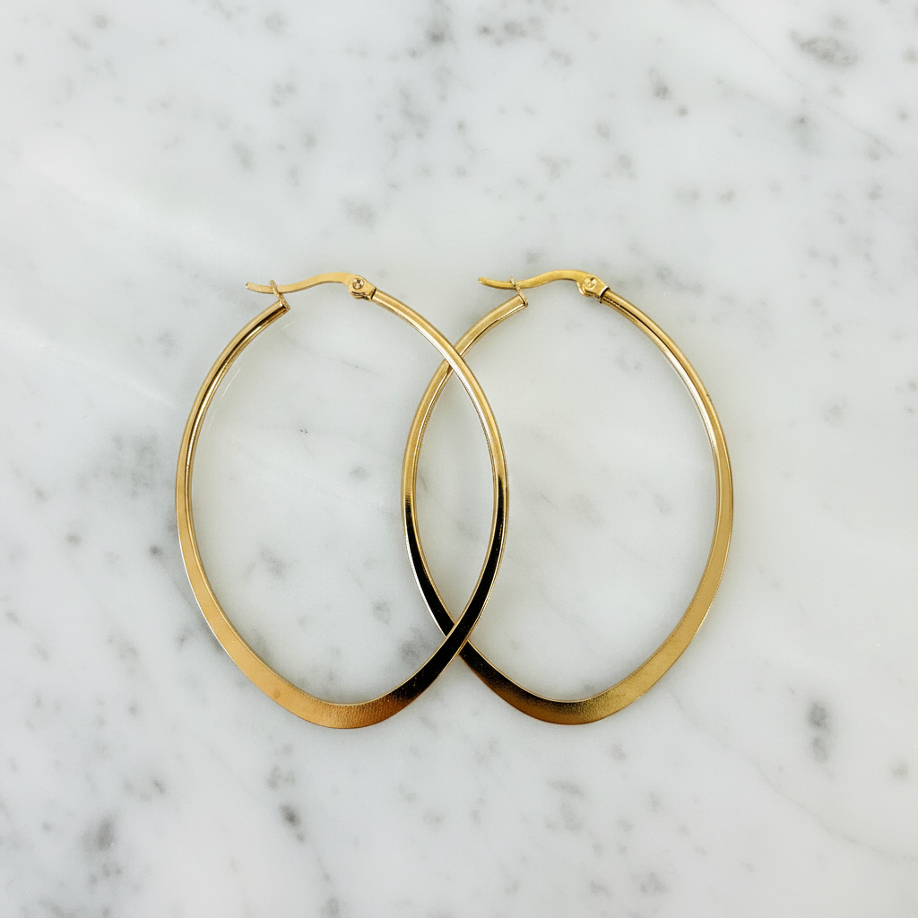 Large Oval Hoop Earring