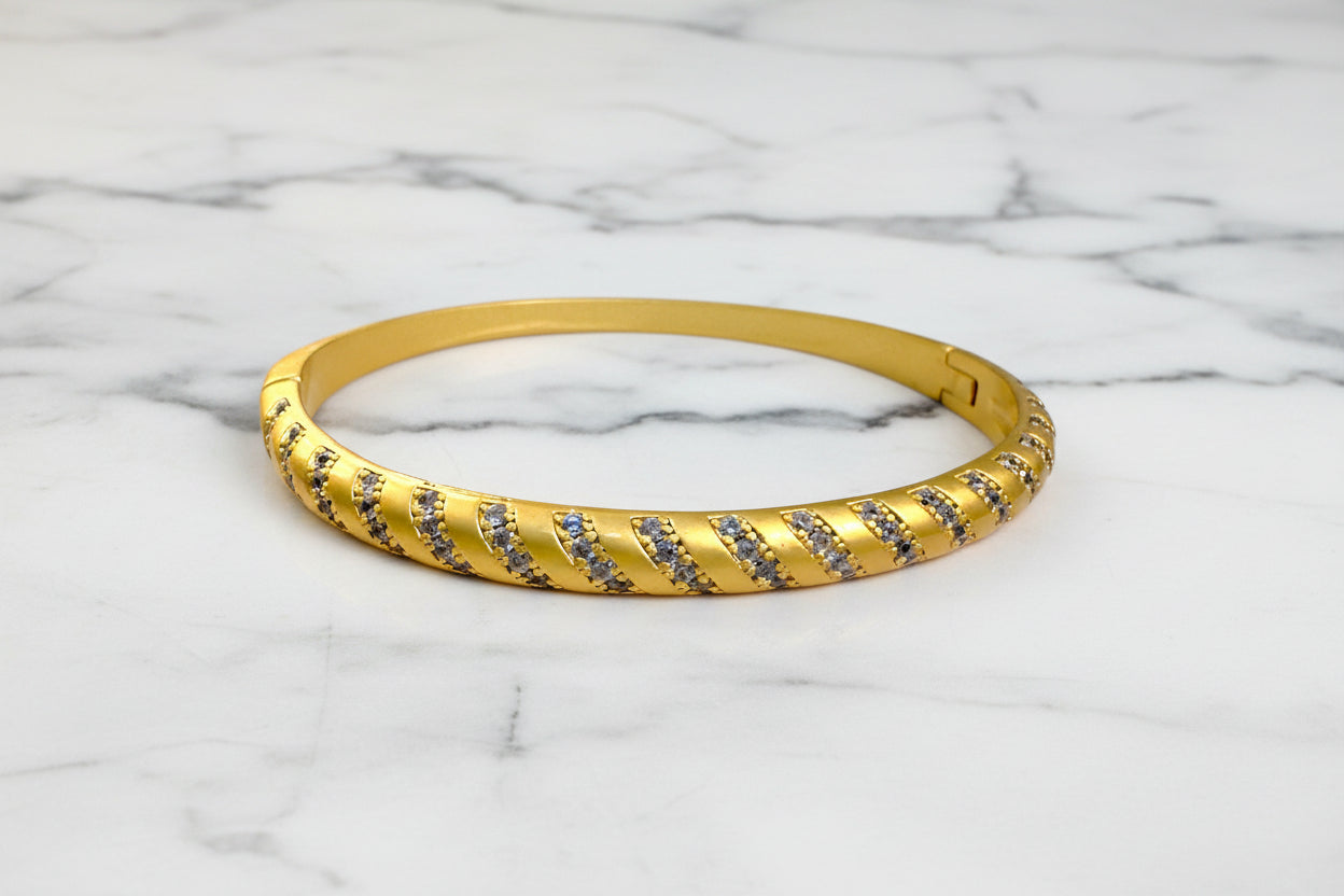 Thin Gold Swirl Bracelet