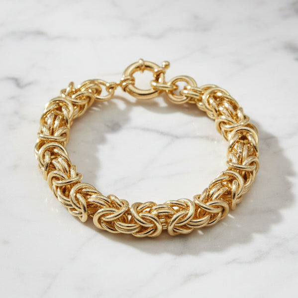 Swirly Gold Chain Bracelet