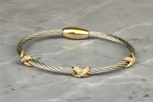 Pave X Cable Bracelet