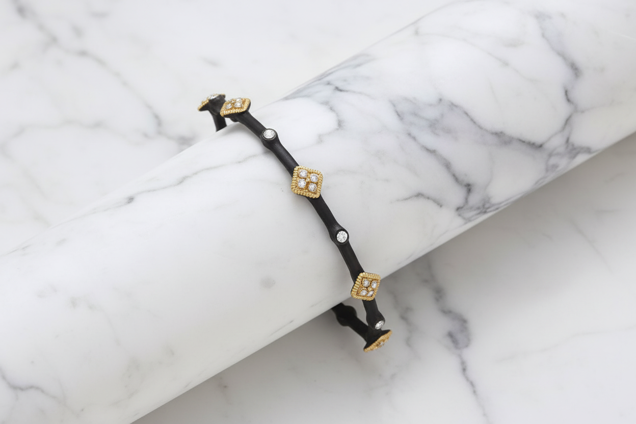 Thin Bangle w/ CZs