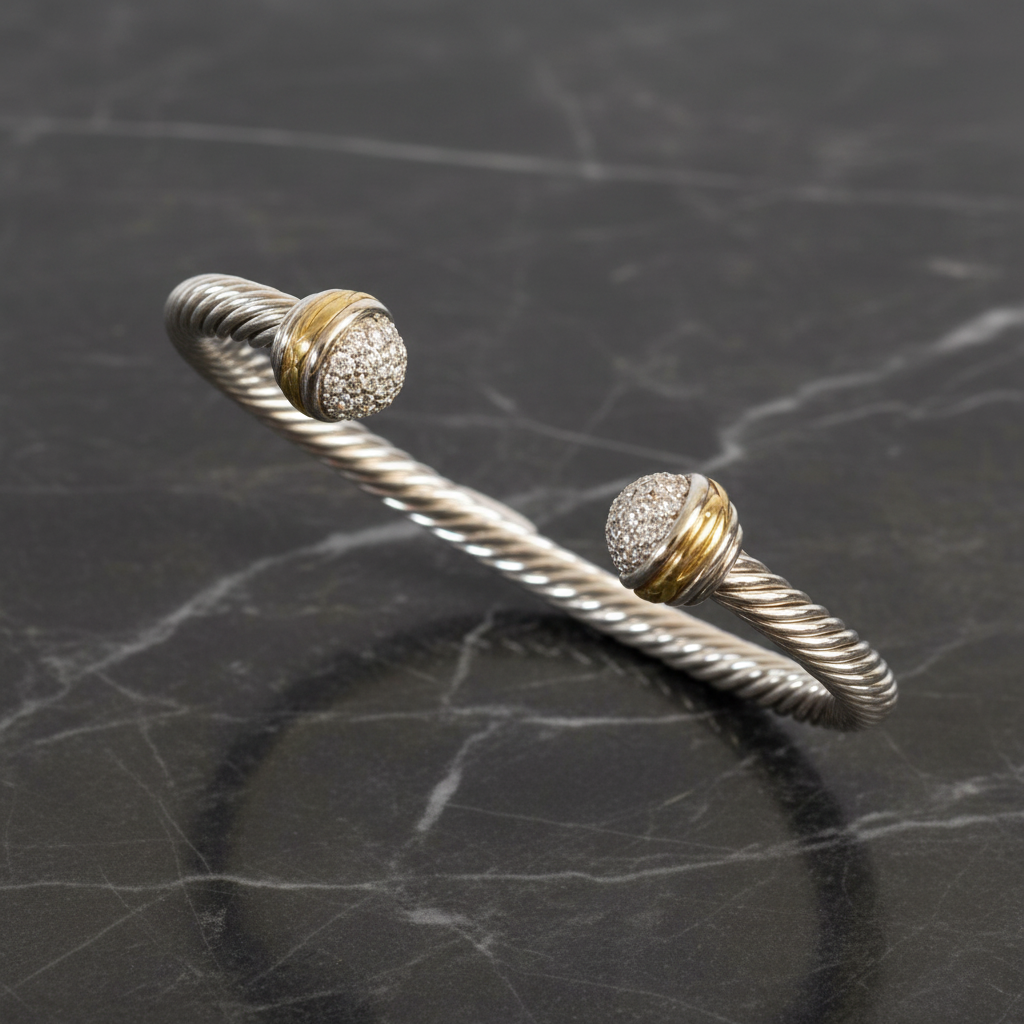 Two Tone Cable Cuff
