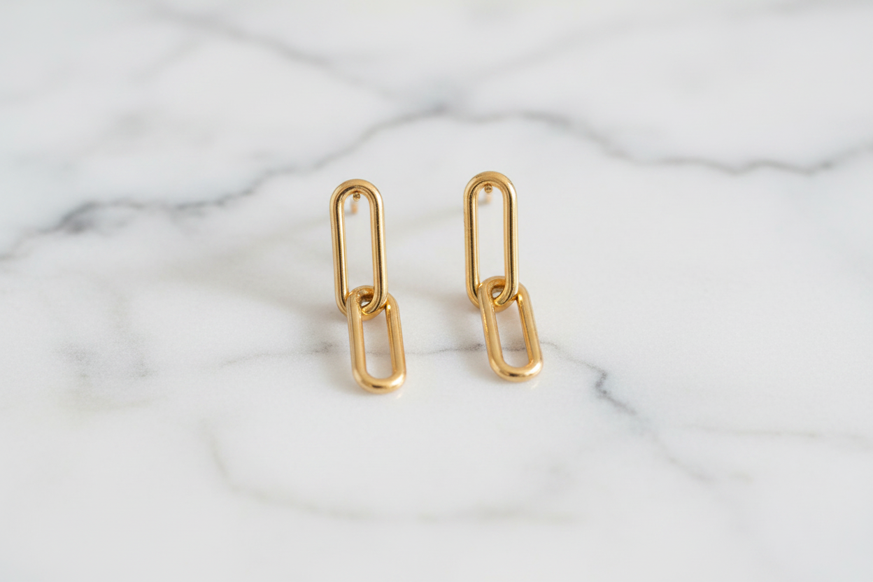 Paper Clip Link Earring