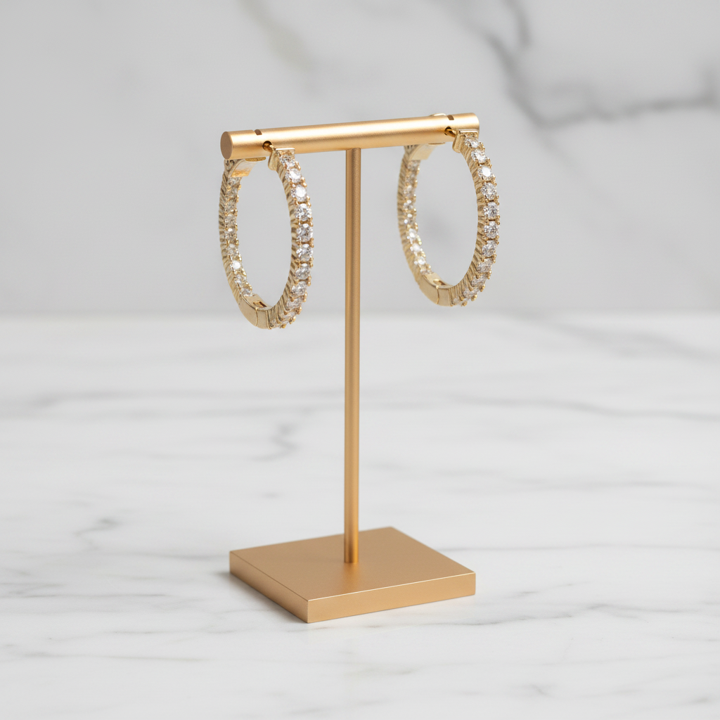 Small Hoop Earring w/ Button Opening