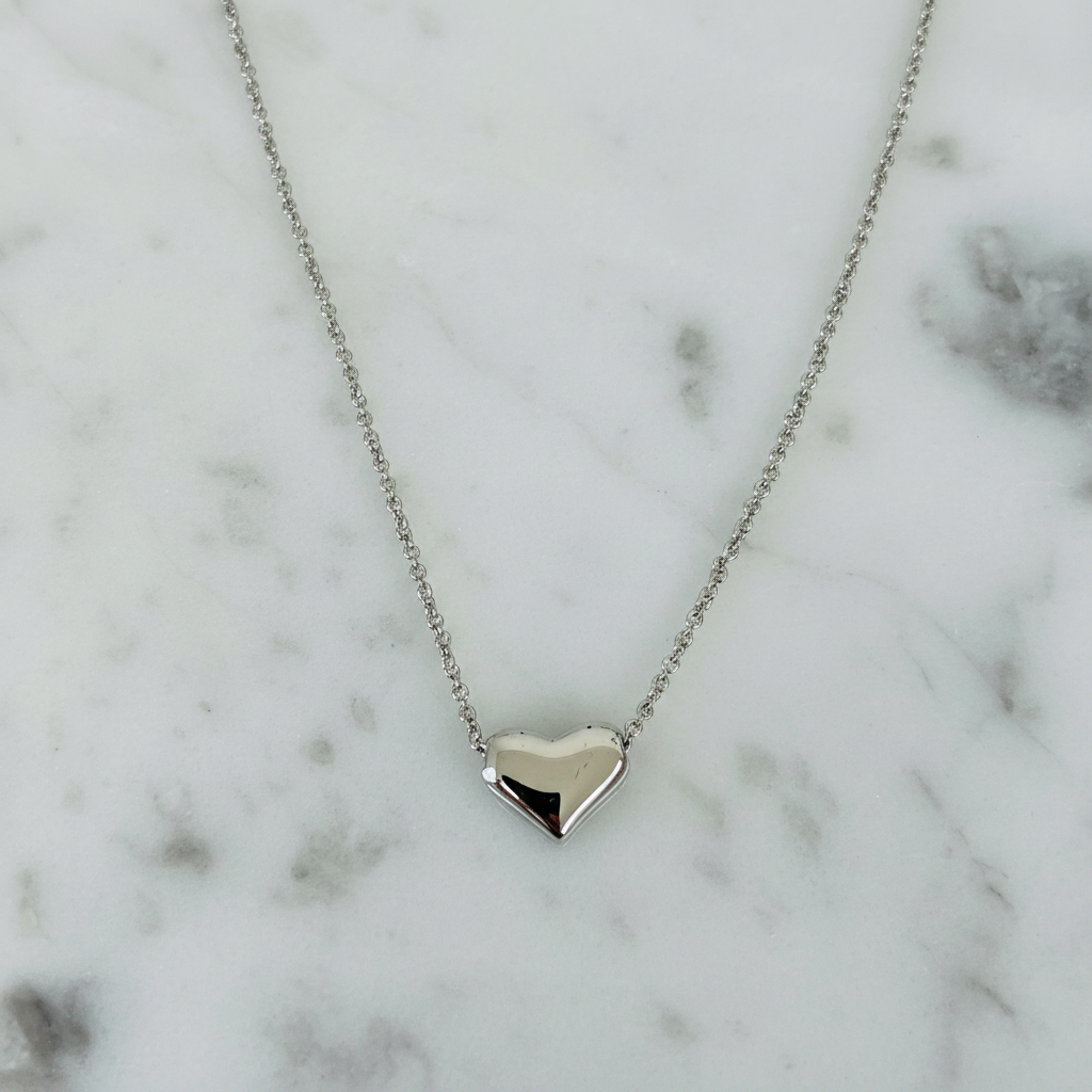 Tiny Heart on Tiny Chain Necklace