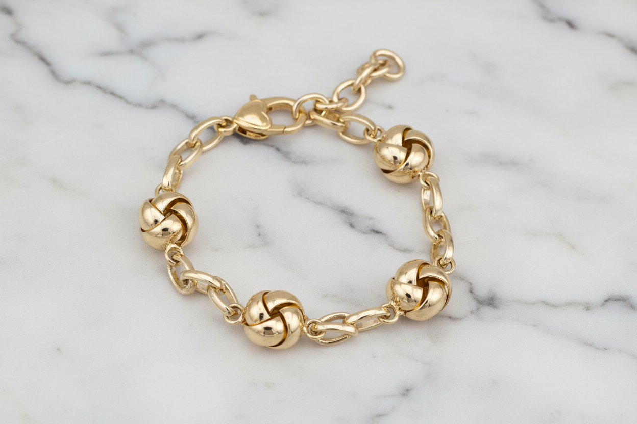 Gold 4-Knot Bracelet