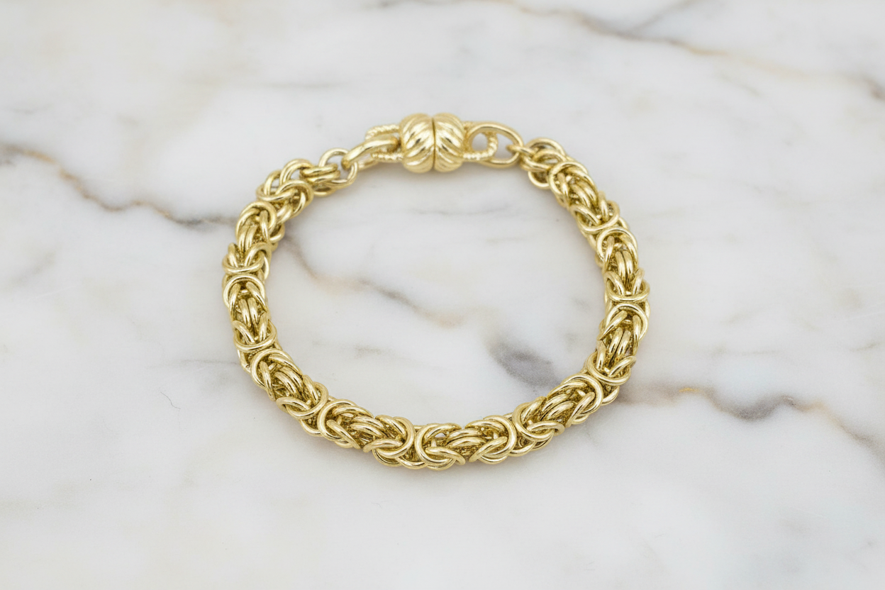 Gold Byzantine Chain Bracelet
