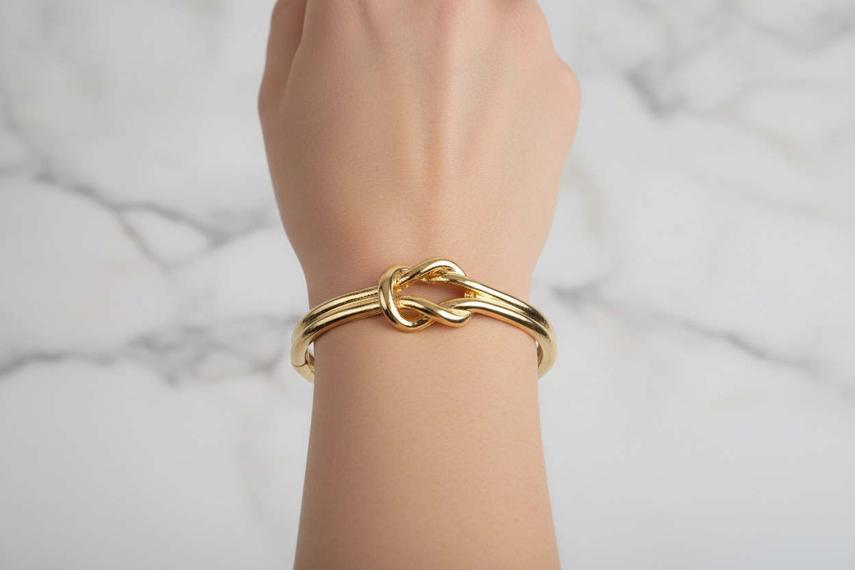 Gold Knot Bangle