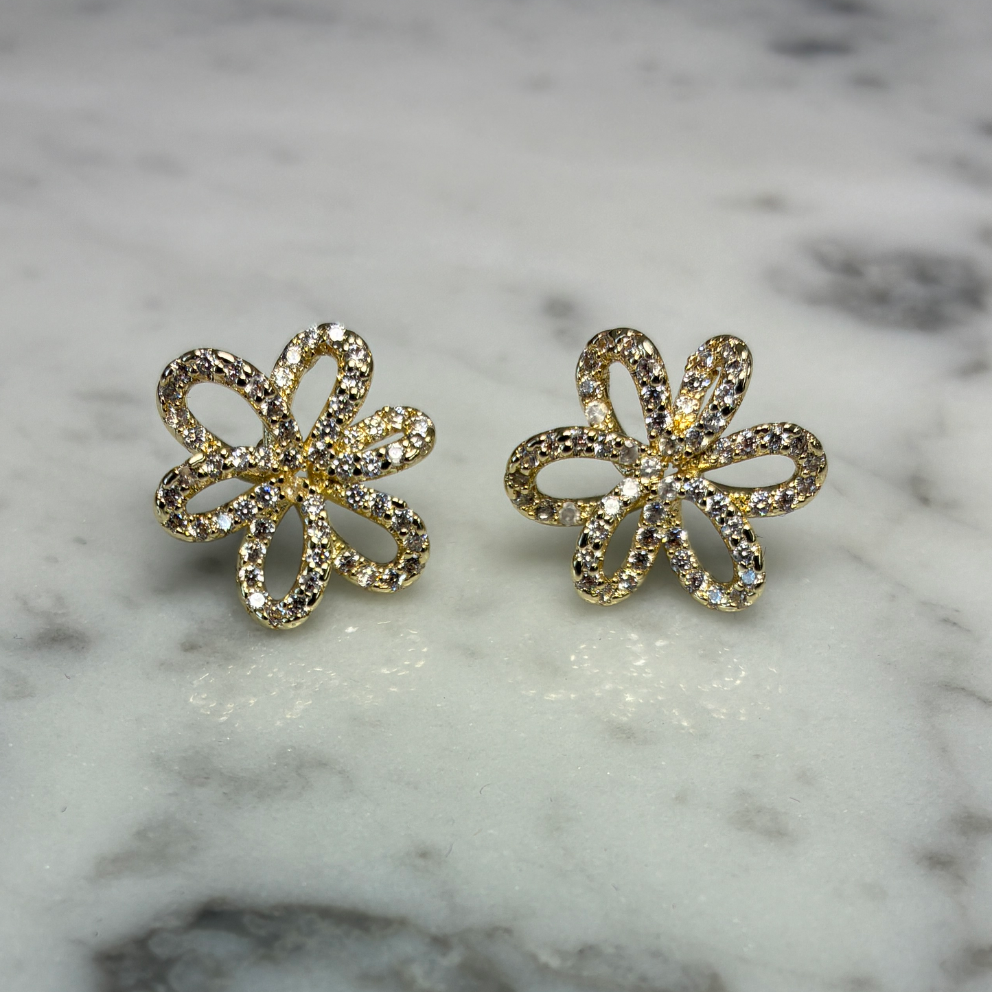 Free Form Flower Post Earring