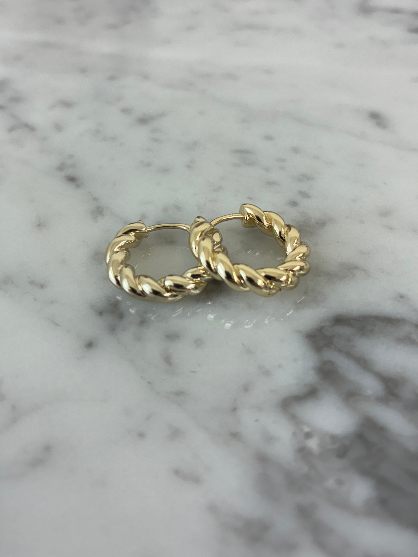 Small Twist Gold Earring
