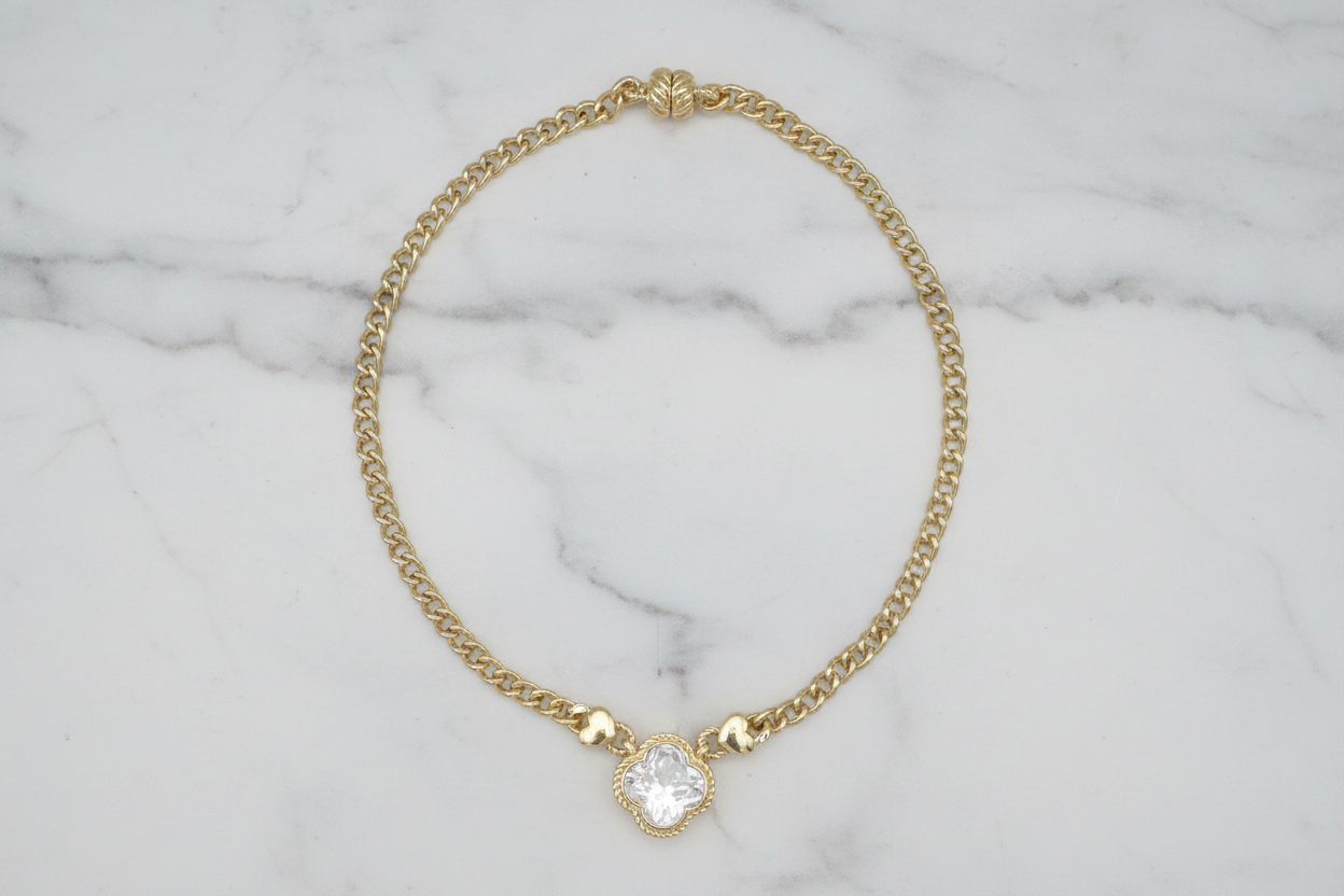 Gold Cuban Clover Necklace