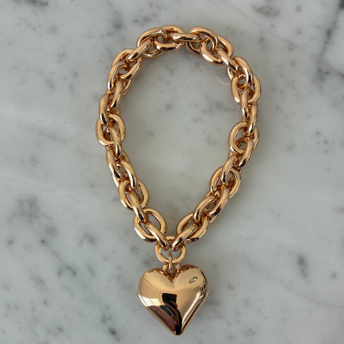 Link Puffy Heart Bracelet