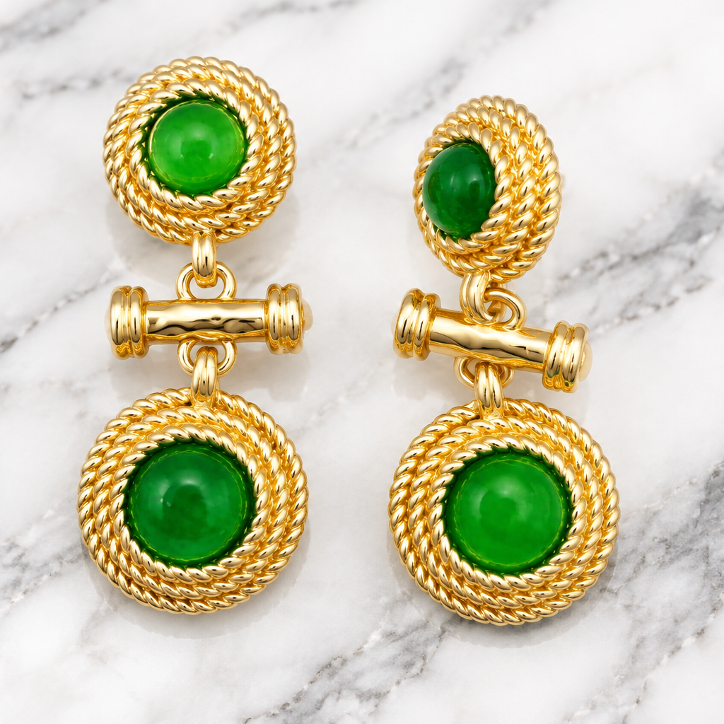 Matte Gold Dangle Earrings