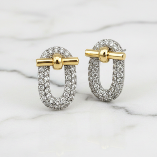 CZ Pig Nose Post Earring