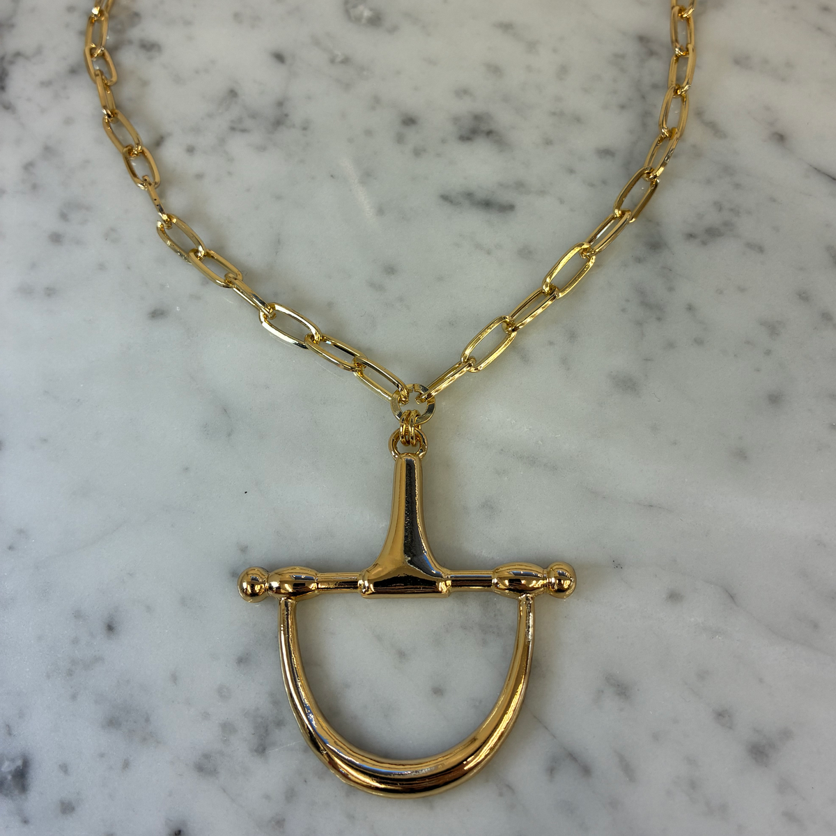 Horse Bit Pendant Necklace