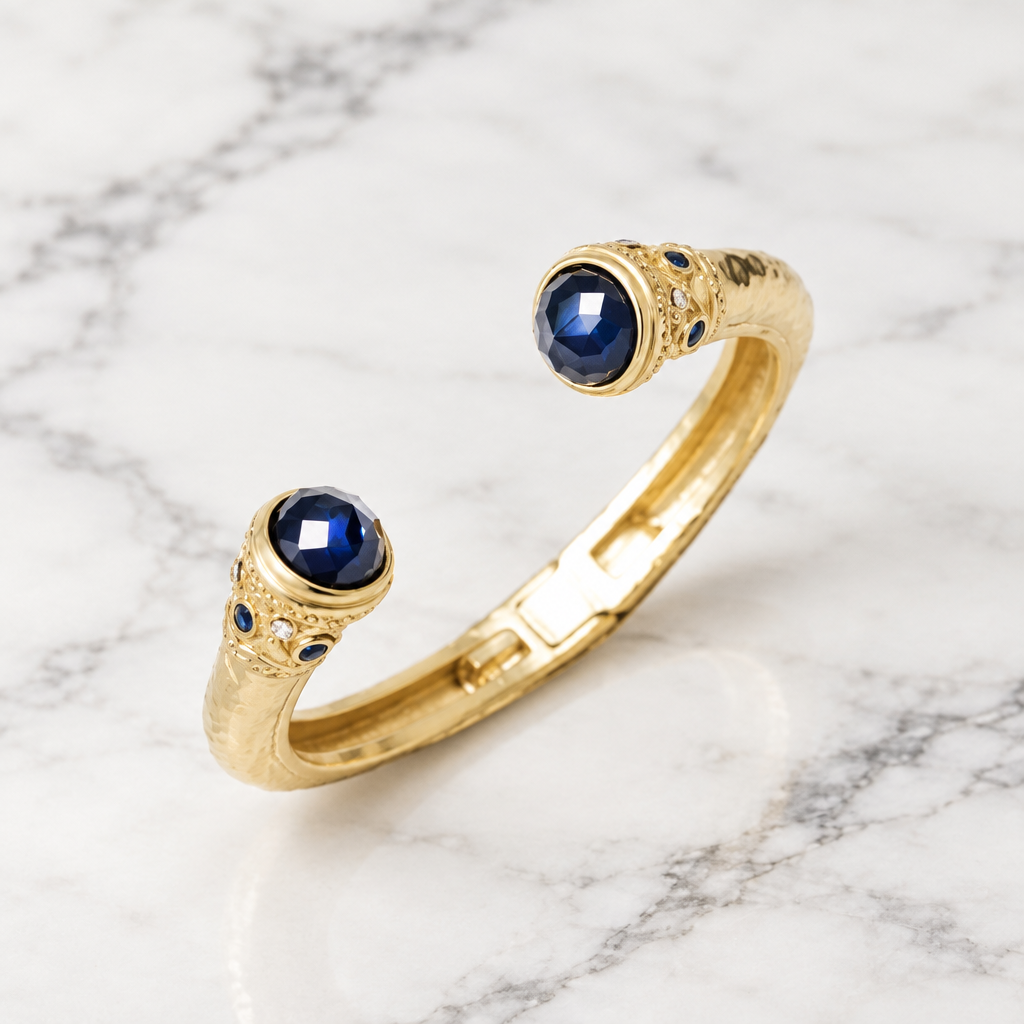 Open Bangle w/ Oval Detail