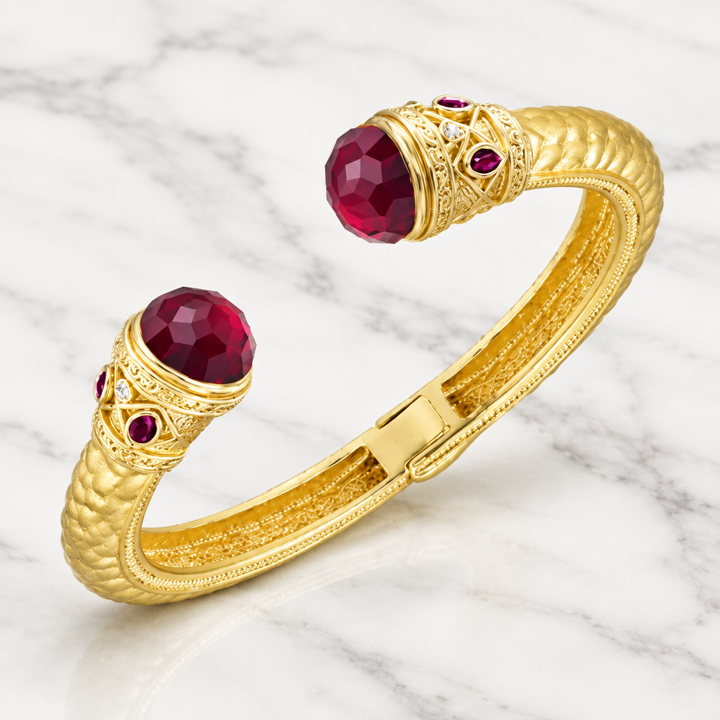 Open Bangle w/ Oval Detail