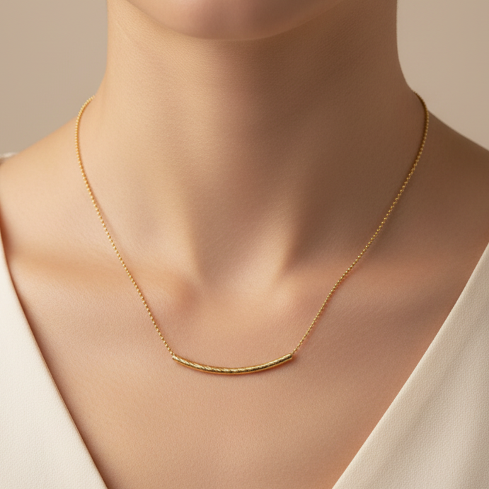 Hammered Smile Necklace