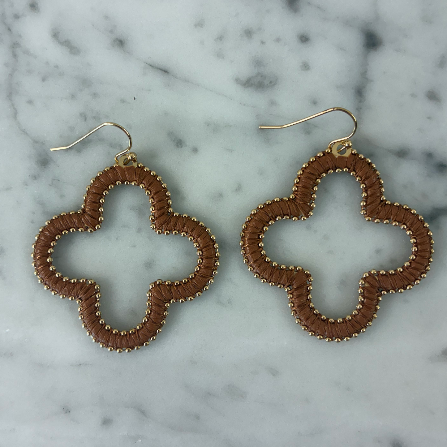 Clover Thread Gold Earring