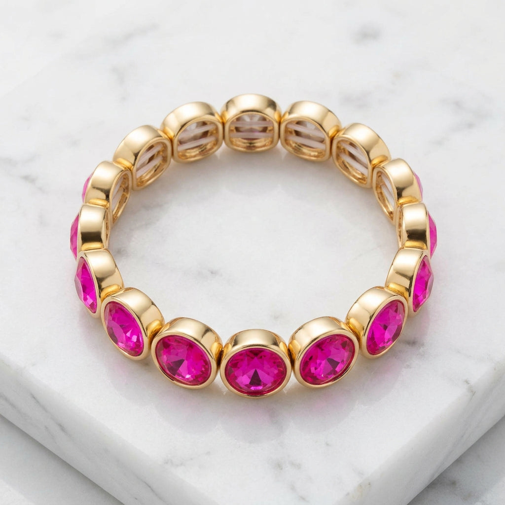 Rough Sketch Ooh & Aah SM stretch bracelet in a colorful bead design