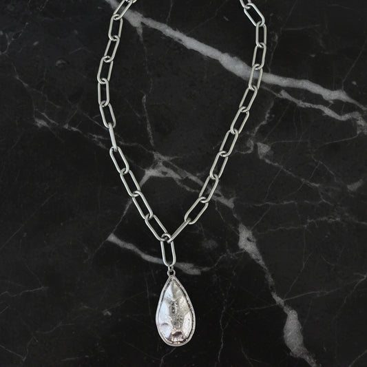 Hammered Teardrop Necklace