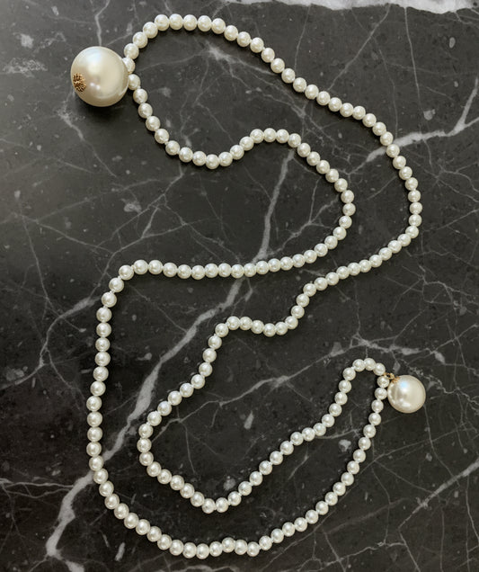 Pom Pom Pearl Necklace