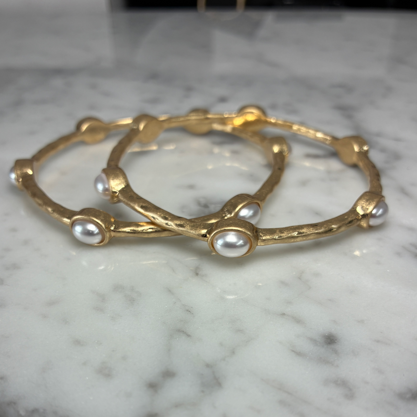 Bamboo Bangle w/Stones Set