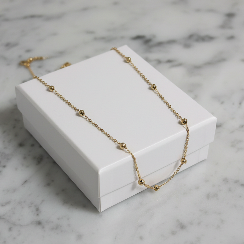Delicate Chain Station Necklace