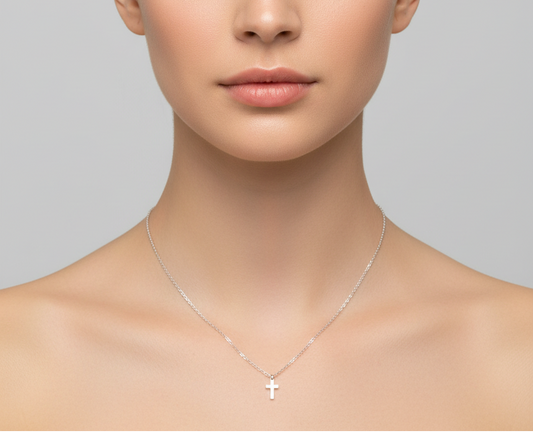 Teeny Tiny Cross Necklace