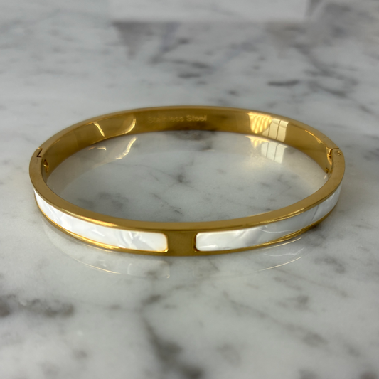 MOP Gold Bangle