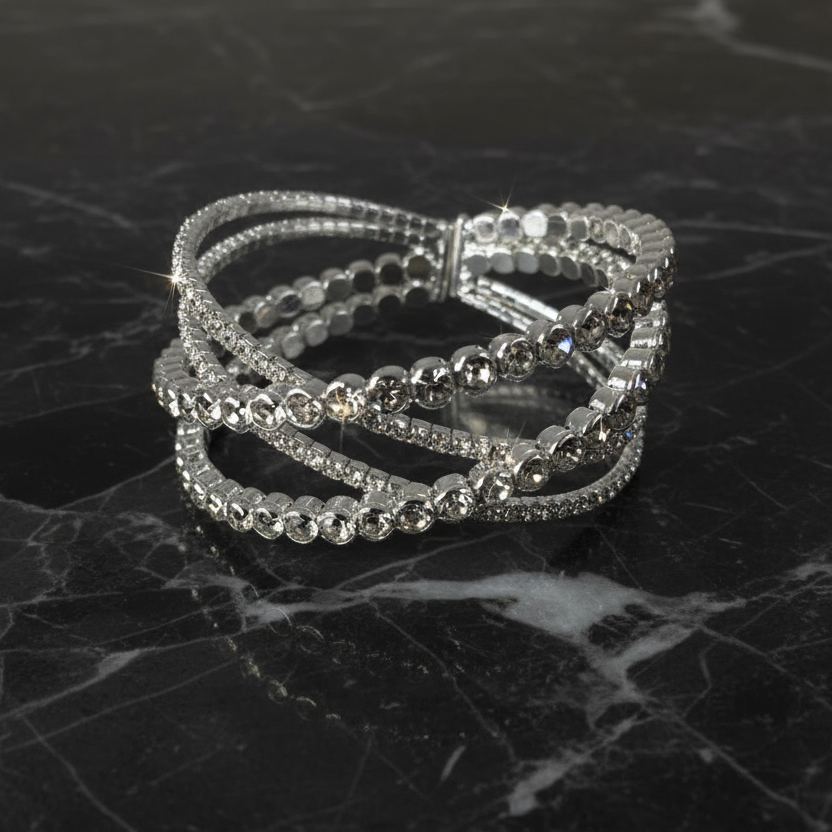 6-Row Crystal Bangle