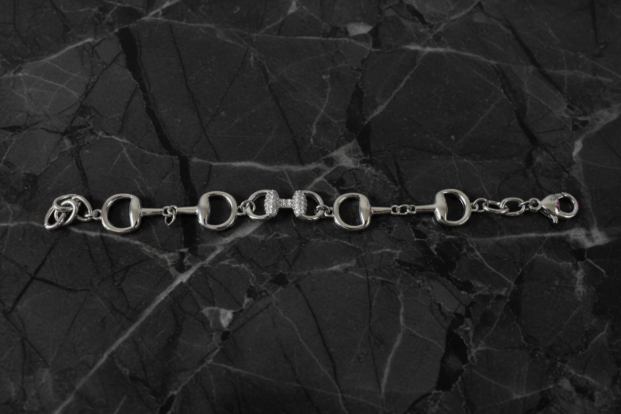 Horse Bit CZ Pave Bracelet