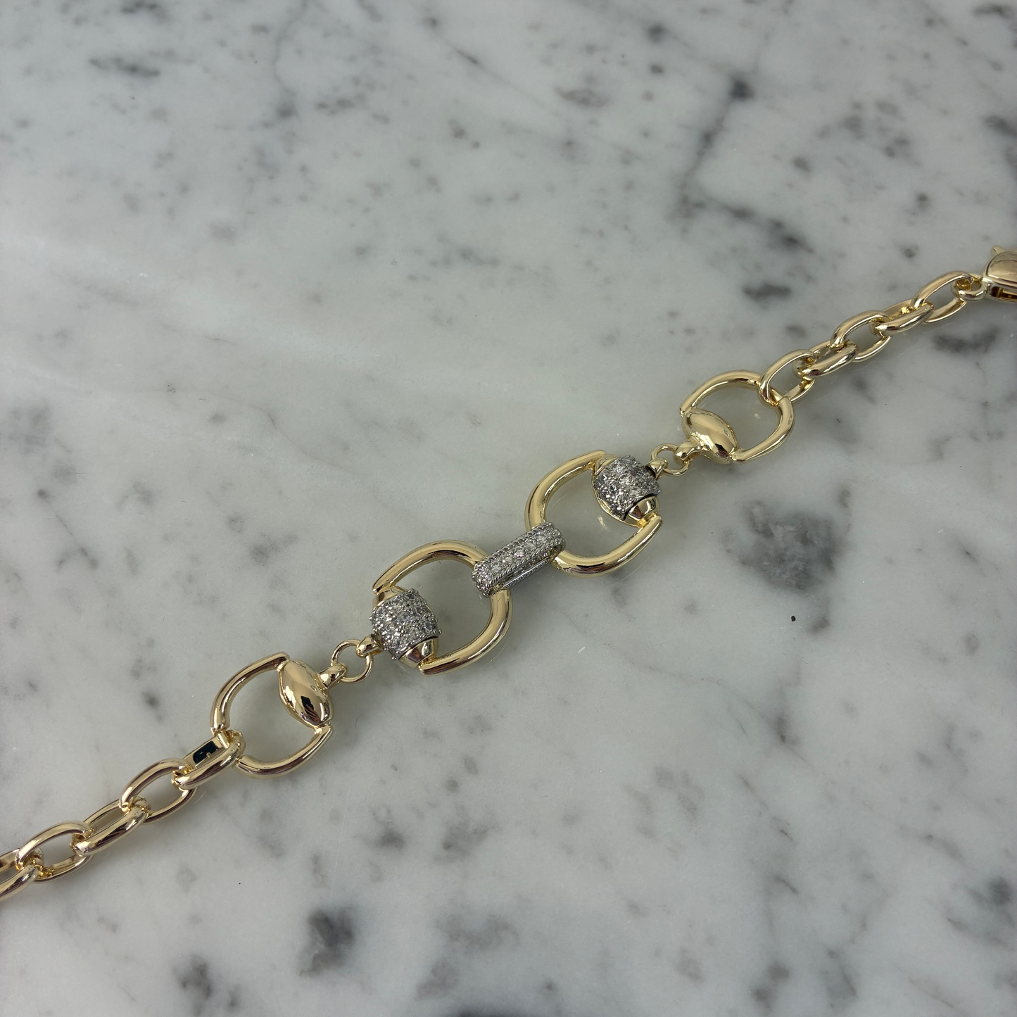 CZ Horse Bit Bracelet