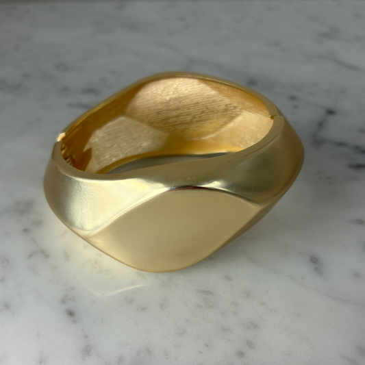 Matte Gold Geo Bangle