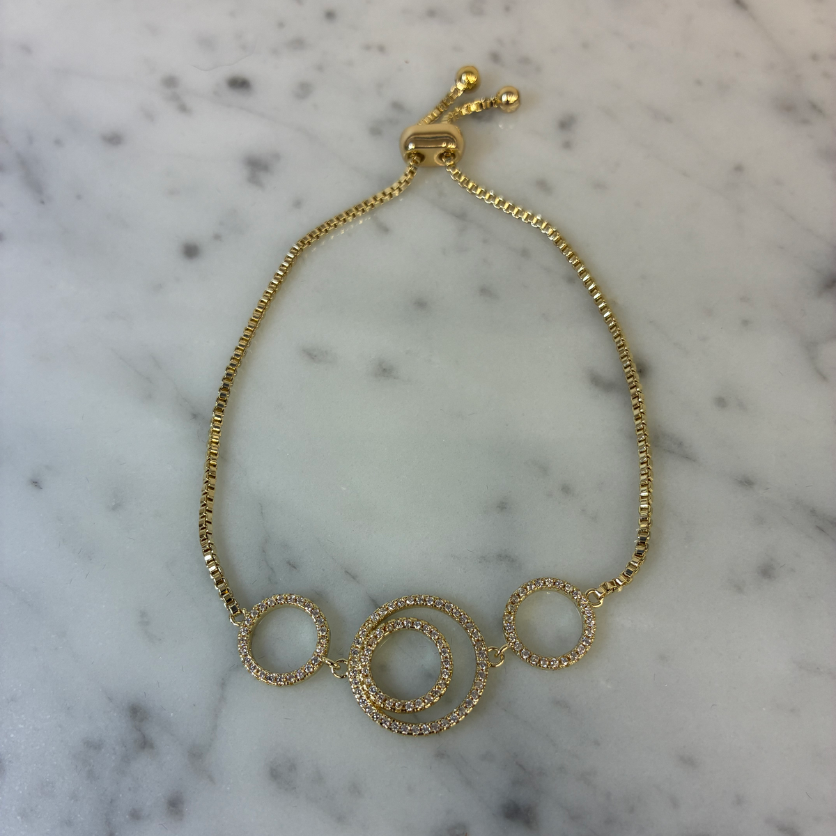 CZ Circle Slide Bracelet