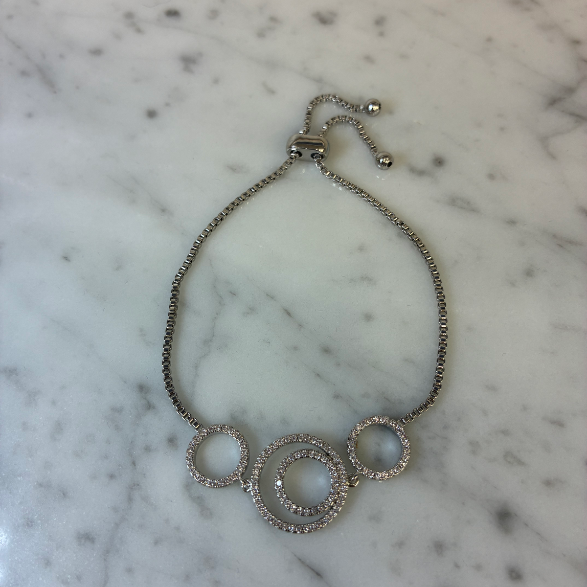 CZ Circle Slide Bracelet
