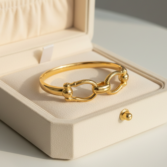 Double Horse Bit Hinge Bracelet